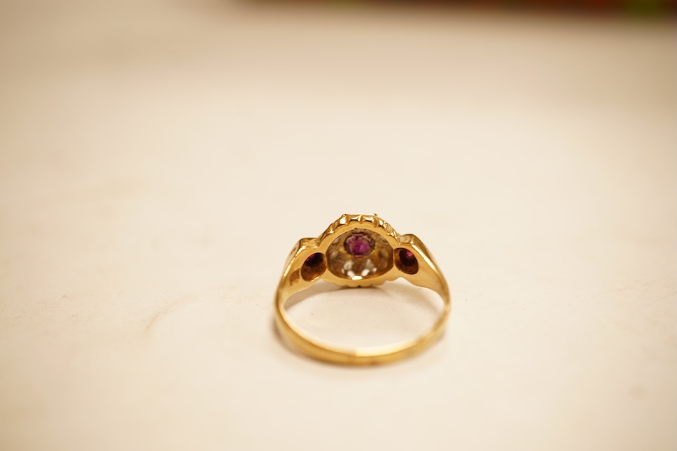 An 18ct, plat and illusion set solitaire diamond ring, size P, gross weight 2.4 grams.